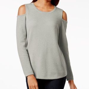 Charter Club Cashmere Cold Shoulder Sweater